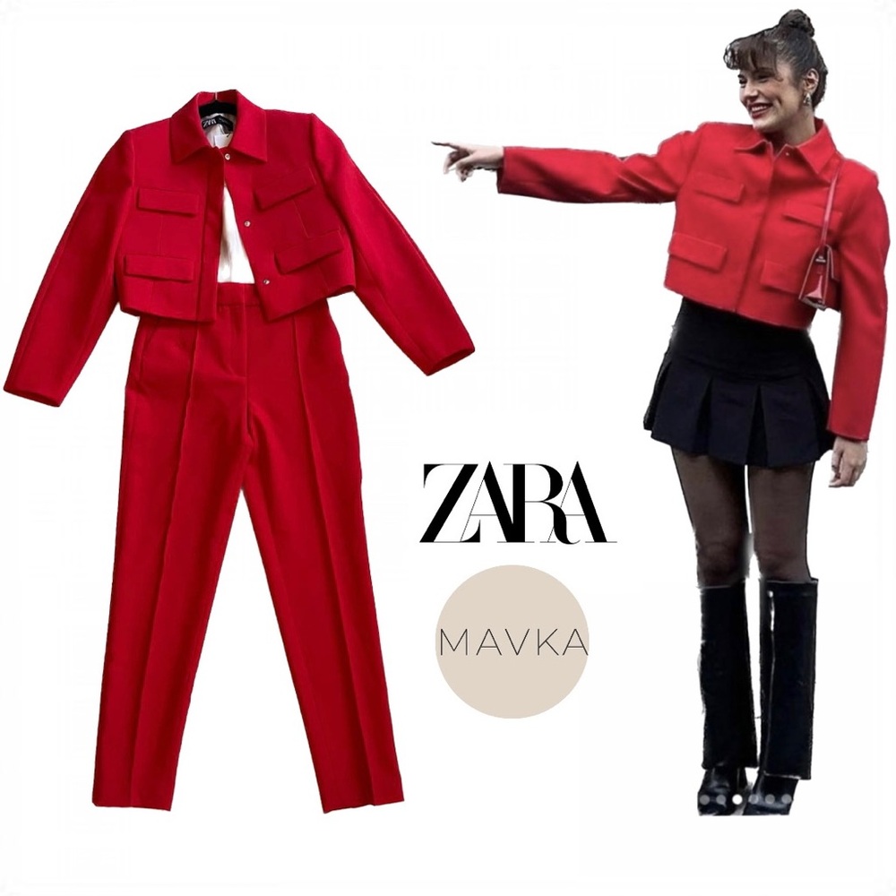ZARA red suit